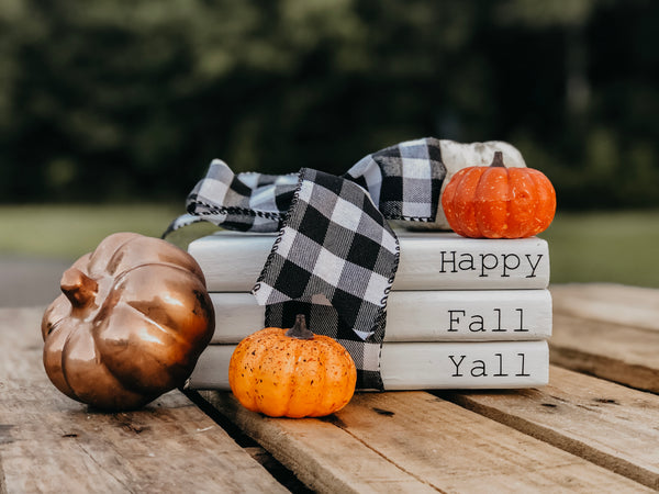 Fall/Christmas  Stacked books