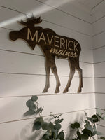 Moose Nursery Cutout Engrave