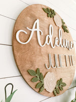 Nursery Sign Neutral Flower