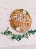 Nursery Sign Neutral Flower