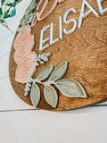 Floral nursery sign