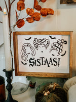 Sistaas white sign